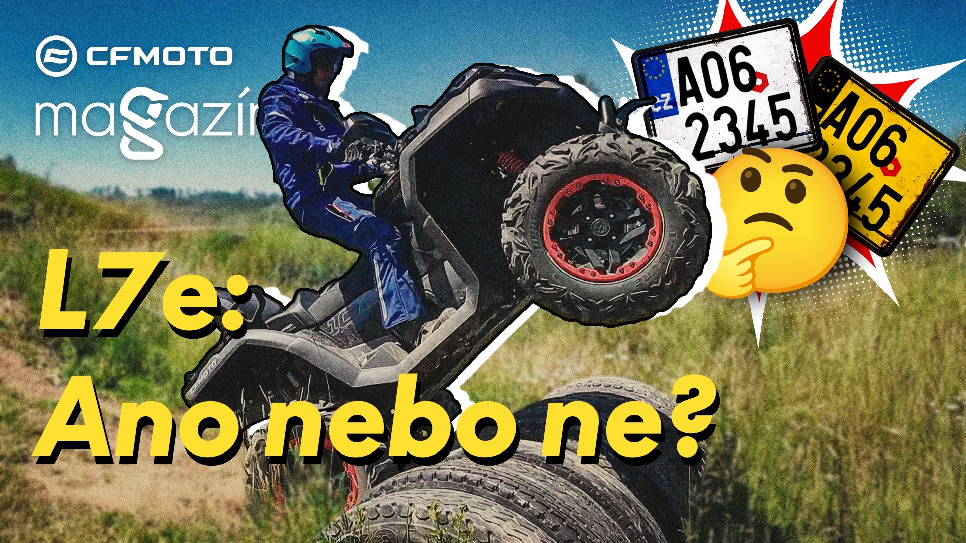 CFMOTO Gladiator G3 L7e na bílých značkách.